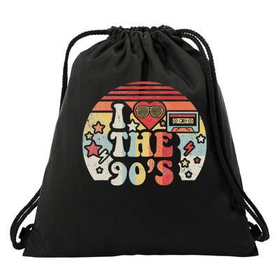 Vintage Retro Nineties 1990s 90s I Love The 90's Gift Drawstring Bag