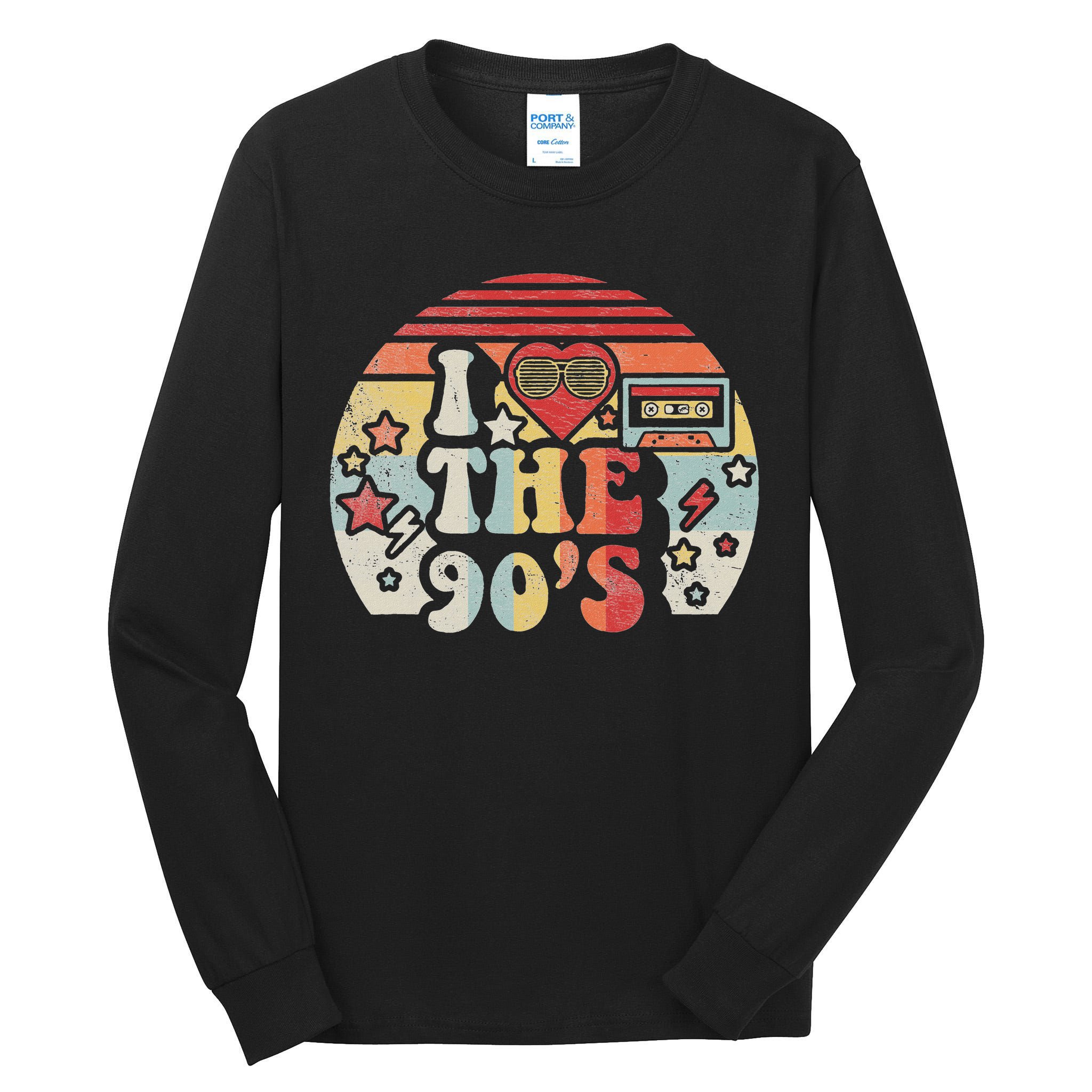 Vintage Retro Nineties 1990s 90s I Love The 90's Gift Tall Long Sleeve T-Shirt