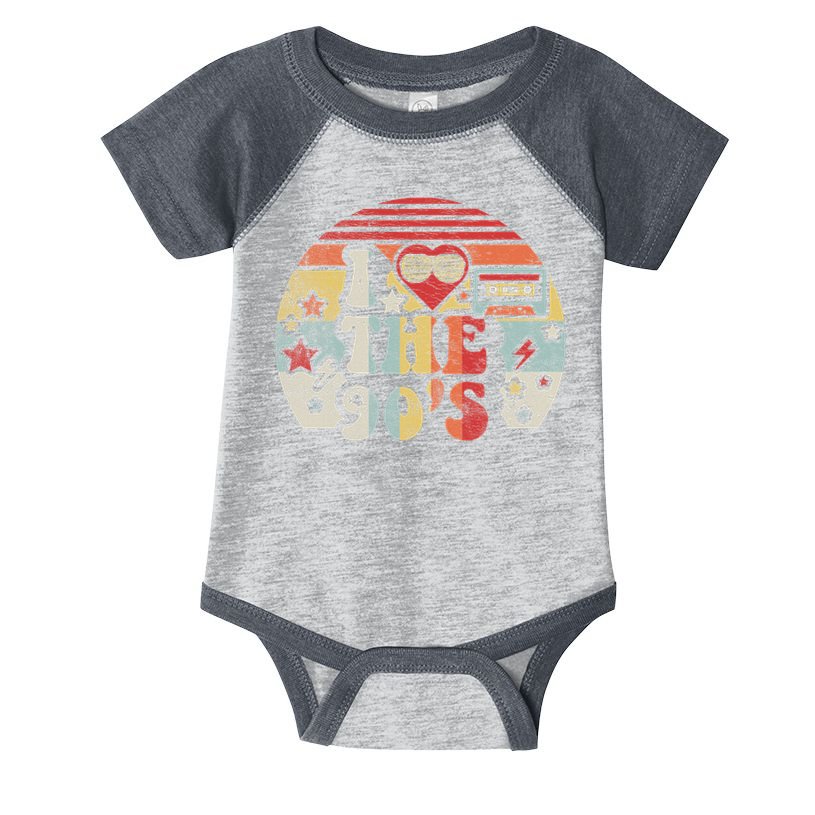 Vintage Retro Nineties 1990s 90s I Love The 90's Gift Infant Baby Jersey Bodysuit