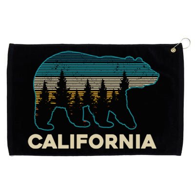 Vintage Retro Nature Hiking Souvenir Gift California Bear Grommeted Golf Towel