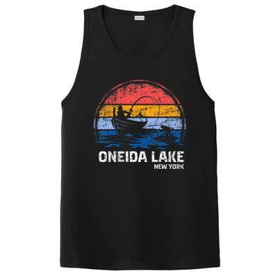 Vintage Retro New York Oneida Lake Summer Fishing PosiCharge Competitor Tank