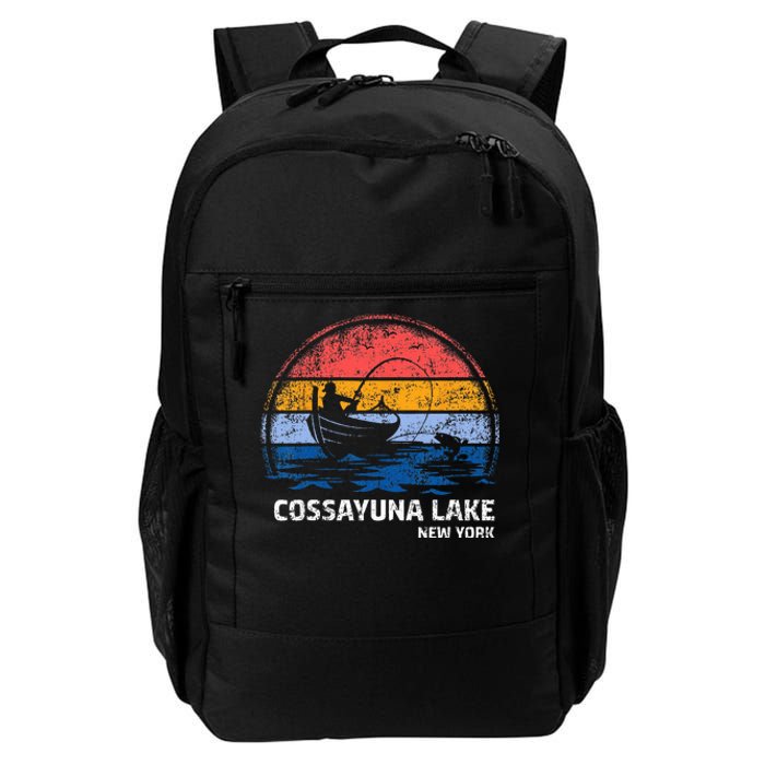 Vintage Retro New York Cossayuna Lake Summer Fishing Daily Commute Backpack