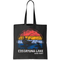 Vintage Retro New York Cossayuna Lake Summer Fishing Tote Bag