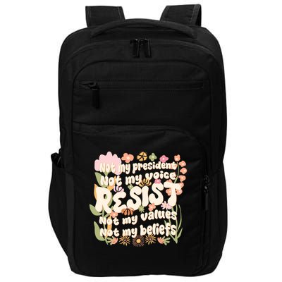Vintage RESIST Not My President Voice Values Beliefs Anti Trump Impact Tech Backpack