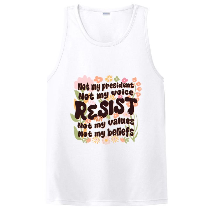 Vintage RESIST Not My President Voice Values Beliefs Anti Trump PosiCharge Competitor Tank