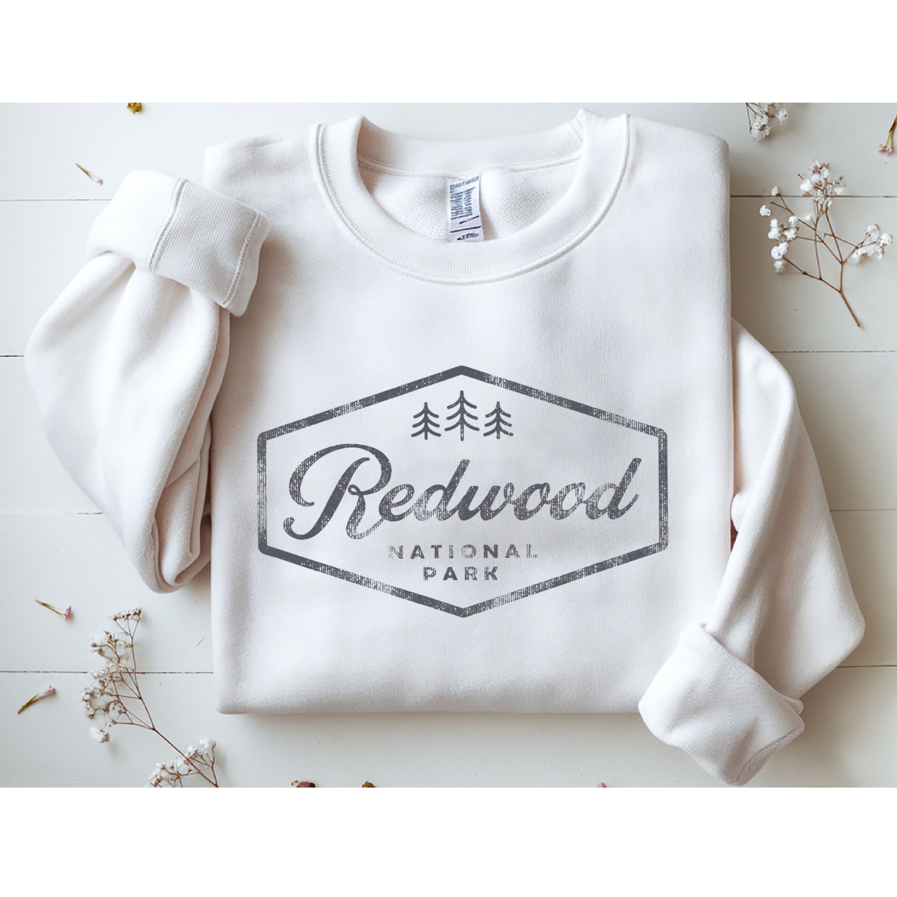Vintage Redwood National Park California Souvenir Retro Sweatshirt