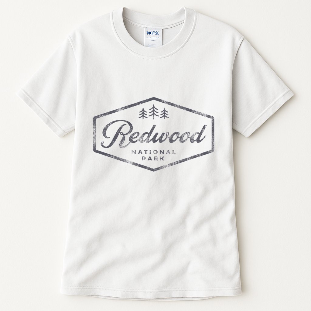 Vintage Redwood National Park California Souvenir Retro Tall T-Shirt