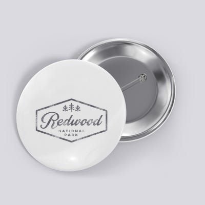 Vintage Redwood National Park California Souvenir Retro Button