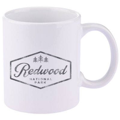 Vintage Redwood National Park California Souvenir Retro 11oz C Handle Ceramic Mug