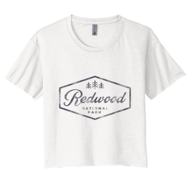 Vintage Redwood National Park California Souvenir Retro Crop Top