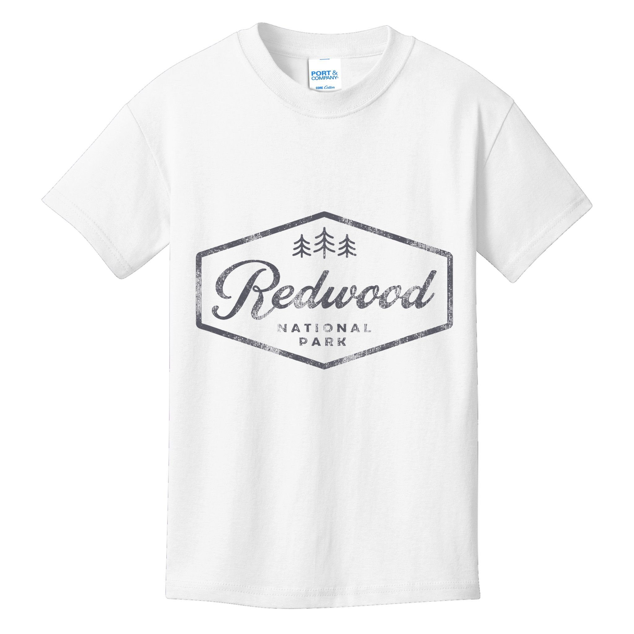 Vintage Redwood National Park California Souvenir Retro Kids T-Shirt