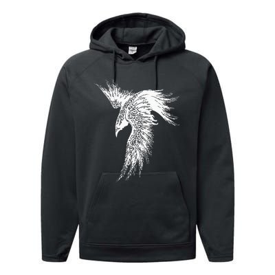 Viking Raven Norse Mythology Beautiful Art Symbols Performance Fleece Hoodie