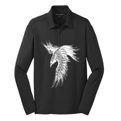 Viking Raven Norse Mythology Beautiful Art Symbols Silk Touch Performance Long Sleeve Polo