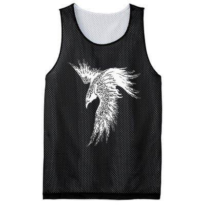 Viking Raven Norse Mythology Beautiful Art Symbols Mesh Reversible Basketball Jersey Tank