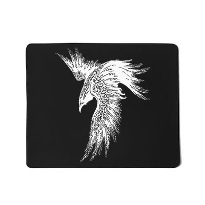 Viking Raven Norse Mythology Beautiful Art Symbols Mousepad