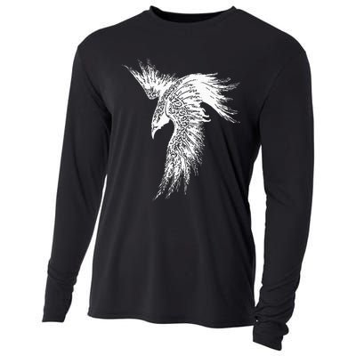 Viking Raven Norse Mythology Beautiful Art Symbols Cooling Performance Long Sleeve Crew