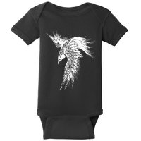 Viking Raven Norse Mythology Beautiful Art Symbols Baby Bodysuit