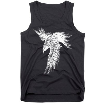 Viking Raven Norse Mythology Beautiful Art Symbols Tank Top