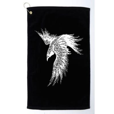 Viking Raven Norse Mythology Beautiful Art Symbols Platinum Collection Golf Towel