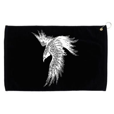 Viking Raven Norse Mythology Beautiful Art Symbols Grommeted Golf Towel