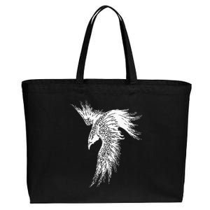 Viking Raven Norse Mythology Beautiful Art Symbols Cotton Canvas Jumbo Tote