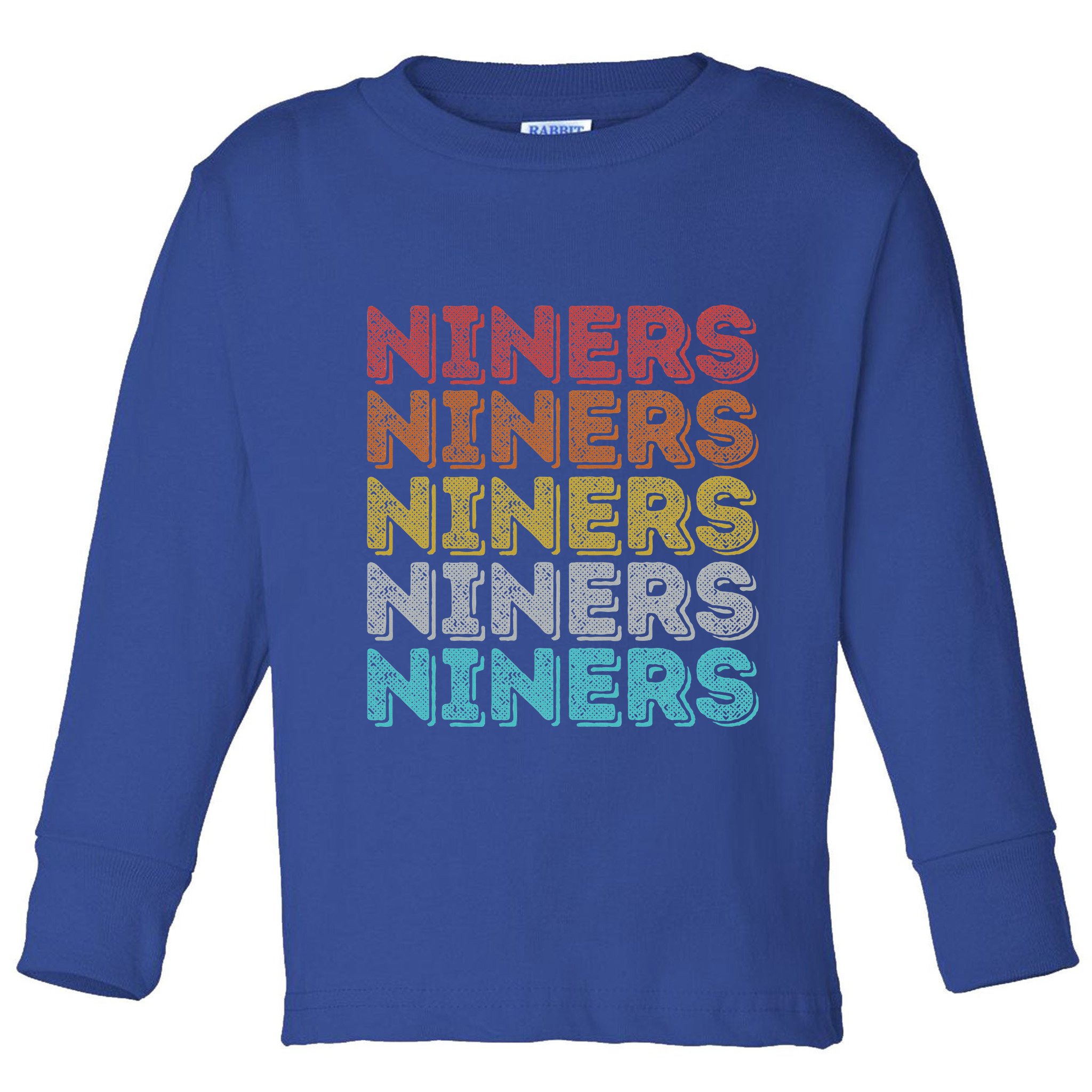 Vintage Retro Niners Toddler Long Sleeve Shirt