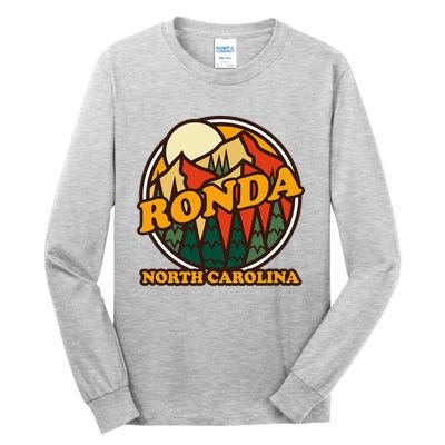 Vintage Ronda North Carolina Mountain Hiking Souvenir Tall Long Sleeve T-Shirt