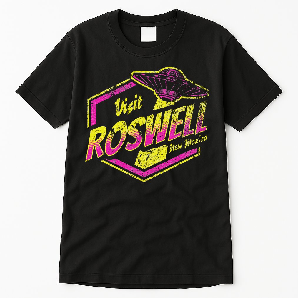 Visit Roswell New Mexico Ufo Aliens Retro Area 51 Vacation Tall T-Shirt