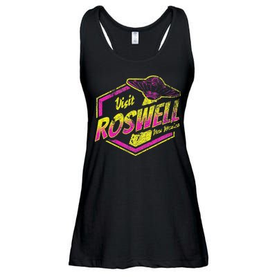 Visit Roswell New Mexico Ufo Aliens Retro Area 51 Vacation Ladies Essential Flowy Tank