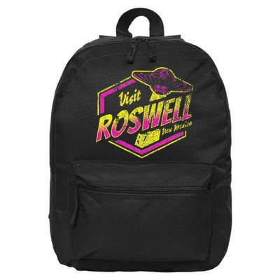 Visit Roswell New Mexico Ufo Aliens Retro Area 51 Vacation 16 in Basic Backpack