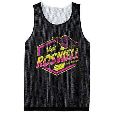 Visit Roswell New Mexico Ufo Aliens Retro Area 51 Vacation Mesh Reversible Basketball Jersey Tank