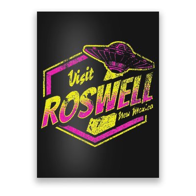 Visit Roswell New Mexico Ufo Aliens Retro Area 51 Vacation Poster