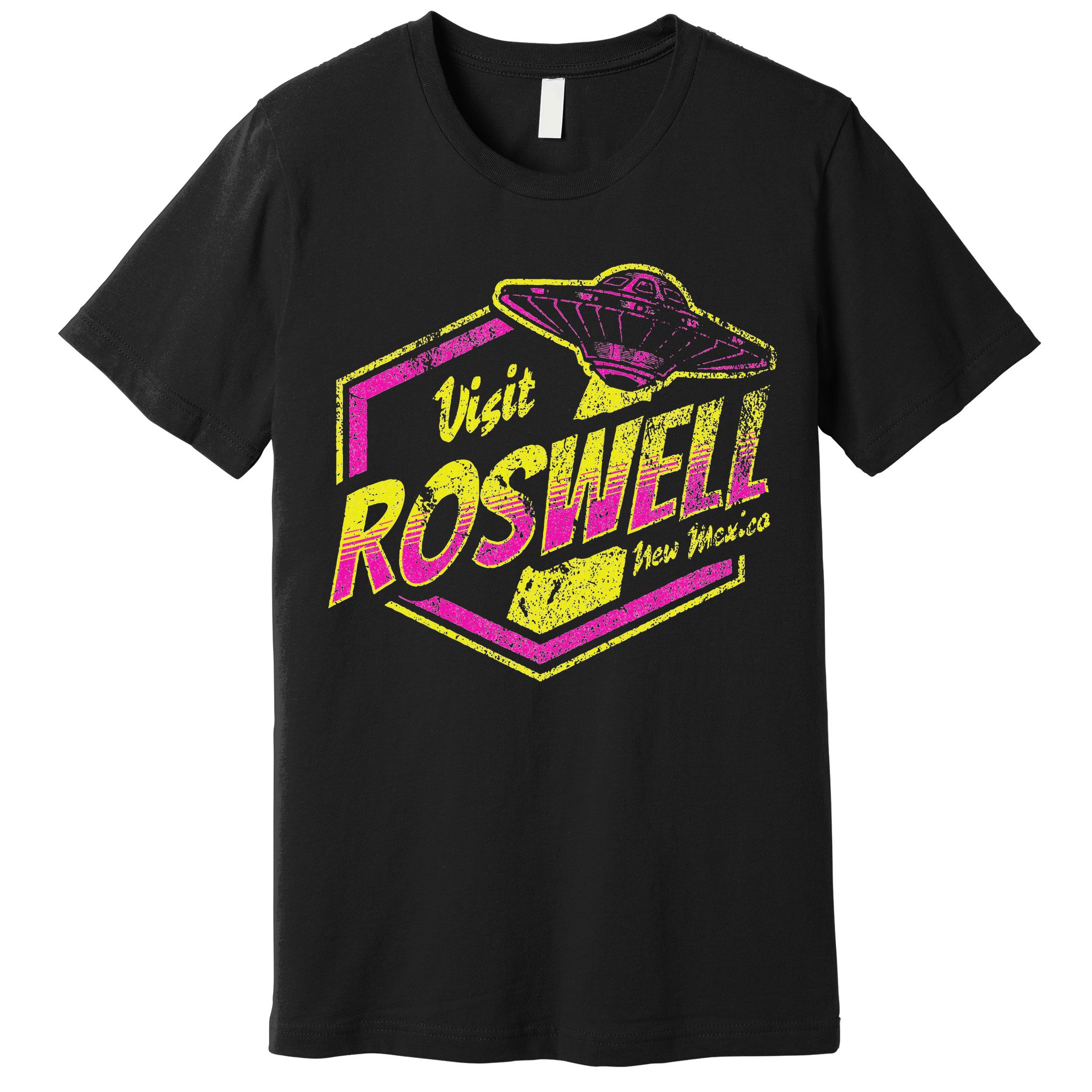 Visit Roswell New Mexico Ufo Aliens Retro Area 51 Vacation Premium T-Shirt