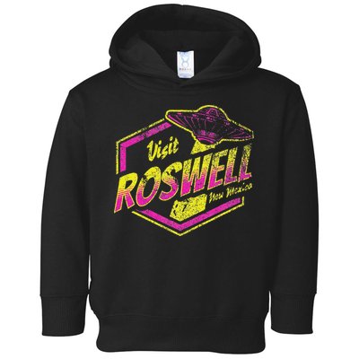 Visit Roswell New Mexico Ufo Aliens Retro Area 51 Vacation Toddler Hoodie