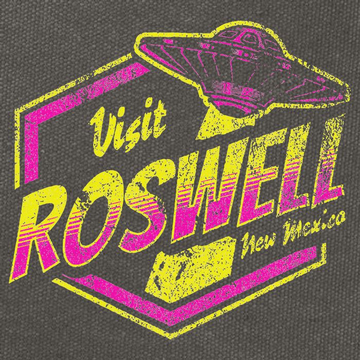 Visit Roswell New Mexico Ufo Aliens Retro Area 51 Vacation Cotton Canvas Backpack