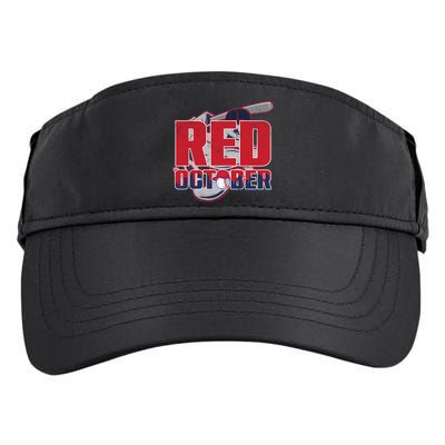 Vintage Red October Philly Philadelphia Baseball Vintage Adult Drive Performance Visor