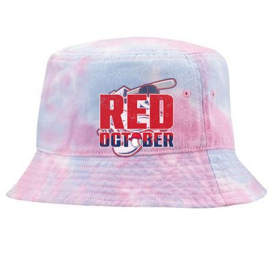 Vintage Red October Philly Philadelphia Baseball Vintage Tie-Dyed Bucket Hat