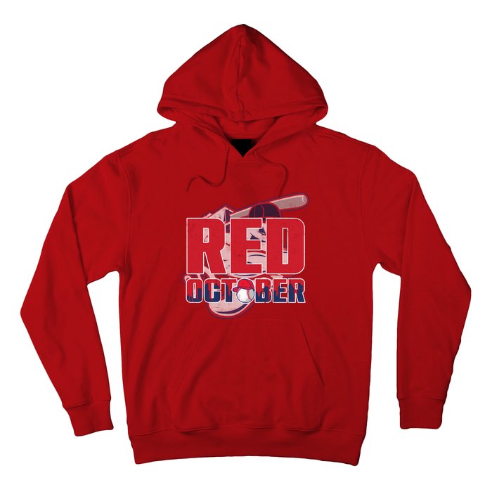 Vintage Red October Philly Philadelphia Baseball Vintage Hoodie