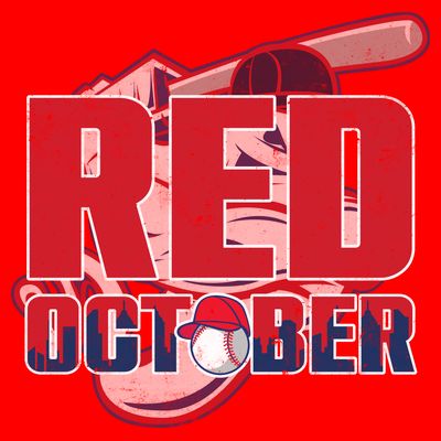 Vintage Red October Philly Philadelphia Baseball Vintage T-Shirt