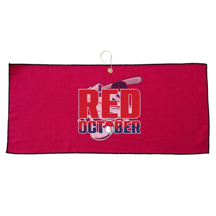 Vintage Red October Philly Philadelphia Baseball Vintage Large Microfiber Waffle Golf Towel