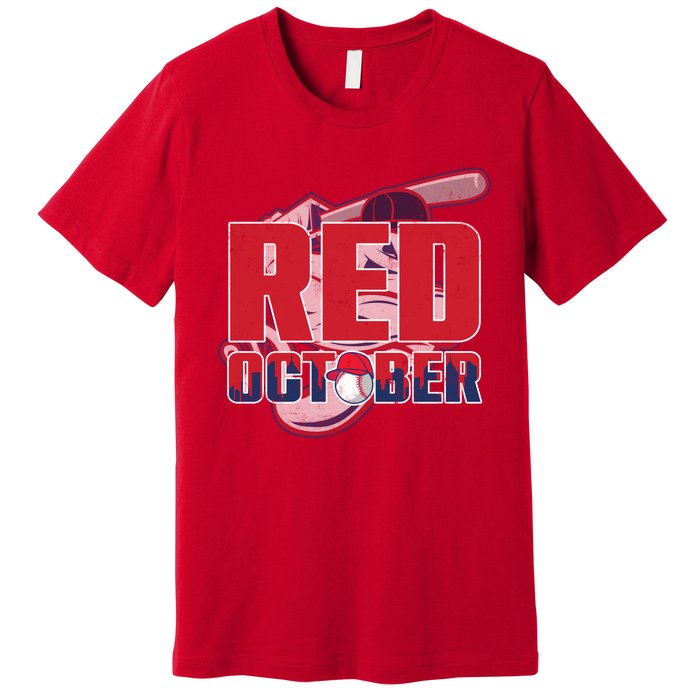 Vintage Red October Philly Philadelphia Baseball Vintage Premium T-Shirt