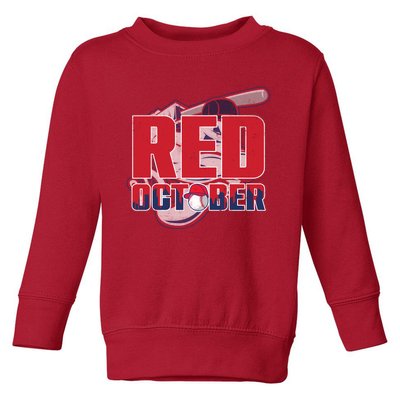 Vintage Red October Philly Philadelphia Baseball Vintage Toddler Sweatshirt