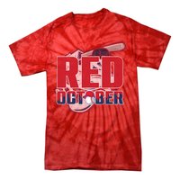 Vintage Red October Philly Philadelphia Baseball Vintage Tie-Dye T-Shirt