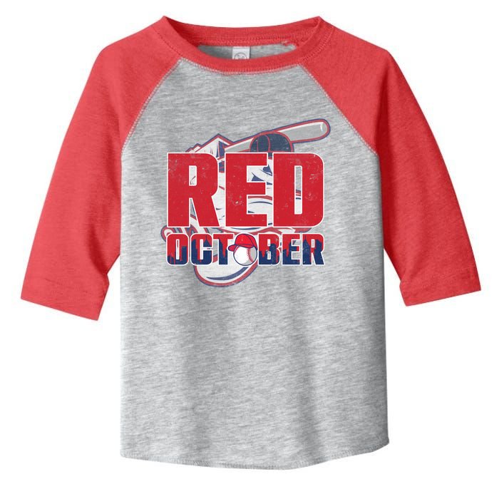 Vintage Red October Philly Philadelphia Baseball Vintage Toddler Fine Jersey T-Shirt