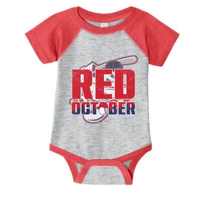 Vintage Red October Philly Philadelphia Baseball Vintage Infant Baby Jersey Bodysuit