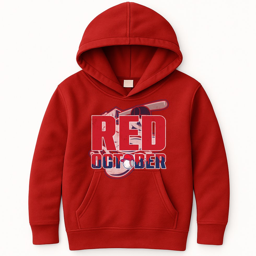 Vintage Red October Philly Philadelphia Baseball Vintage Kids Hoodie