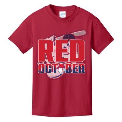 Vintage Red October Philly Philadelphia Baseball Vintage Kids T-Shirt