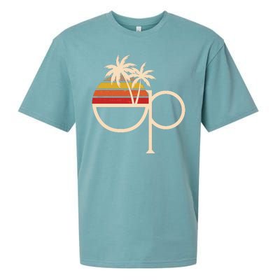 Vintage Retro OP Ocean Pacific Logo Sueded Cloud Jersey T-Shirt