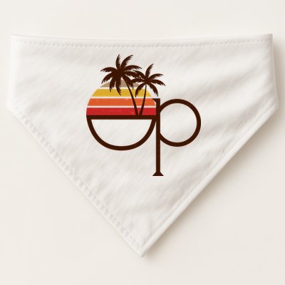 Vintage Retro OP Ocean Pacific Logo USA-Made Doggie Bandana