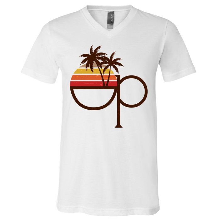 Vintage Retro OP Ocean Pacific Logo V-Neck T-Shirt